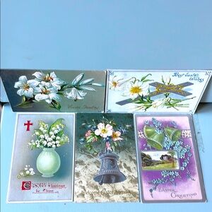 Beautiful Antique Embossed Easter Greeting Cards Early 1900’s